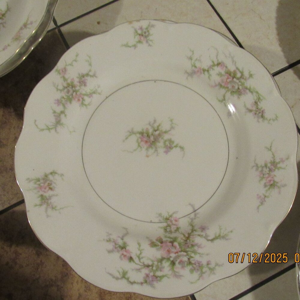 vintage 1940s Haviland Rosalinde New York 10" dinnerplate